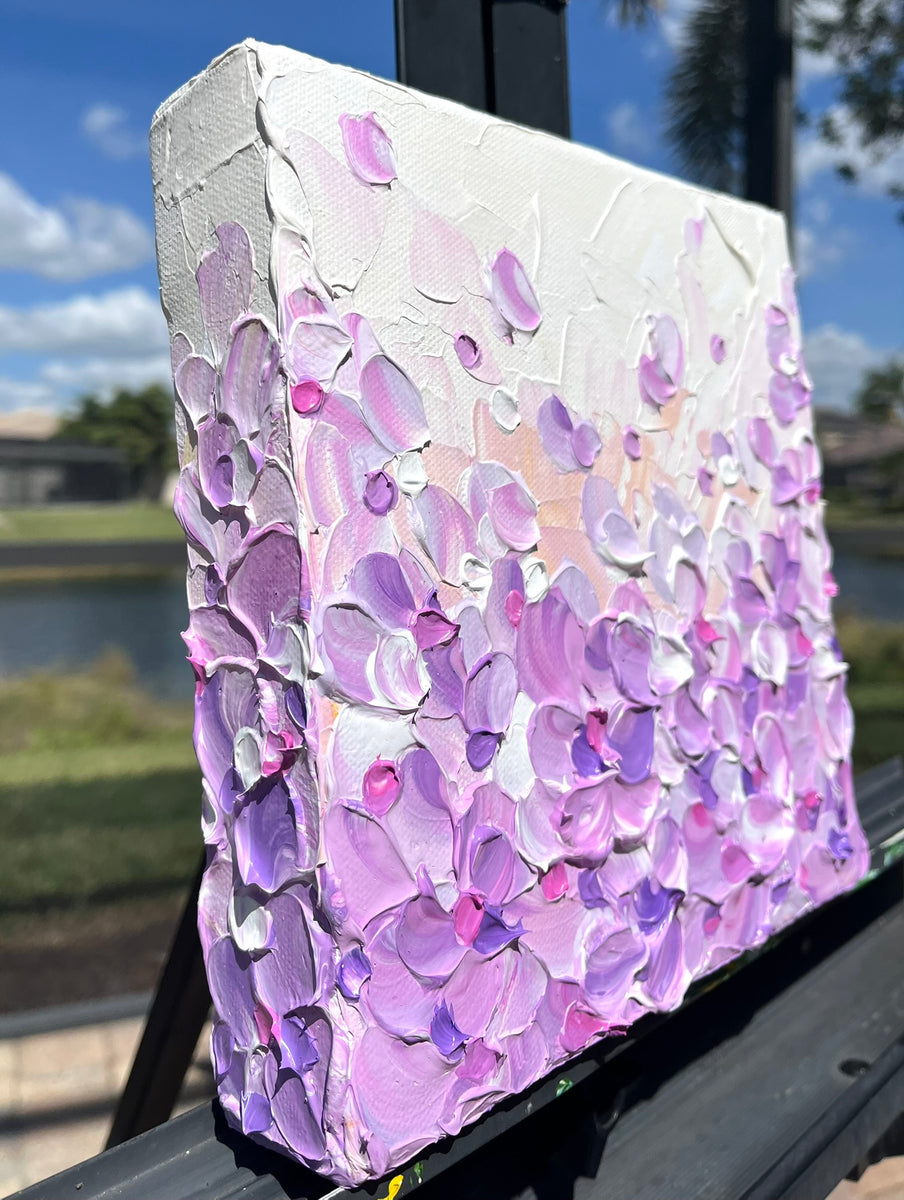 Violet Bloom, acrylic on canvas, 8