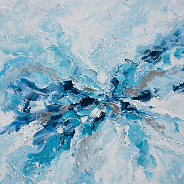 Whispering Blue, Acrylic on Canvas, 24"x24"