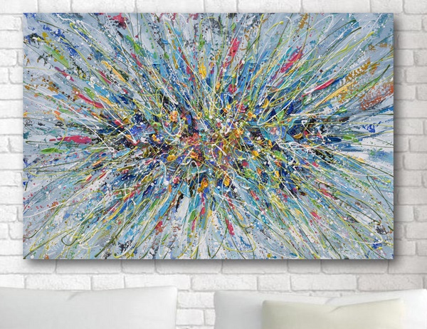 Abstract Floral Bouquet, 36"x24"