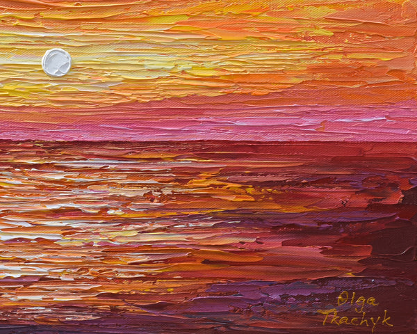 Hot Summer Sunset, 20"x16", Acrylics on Canvas
