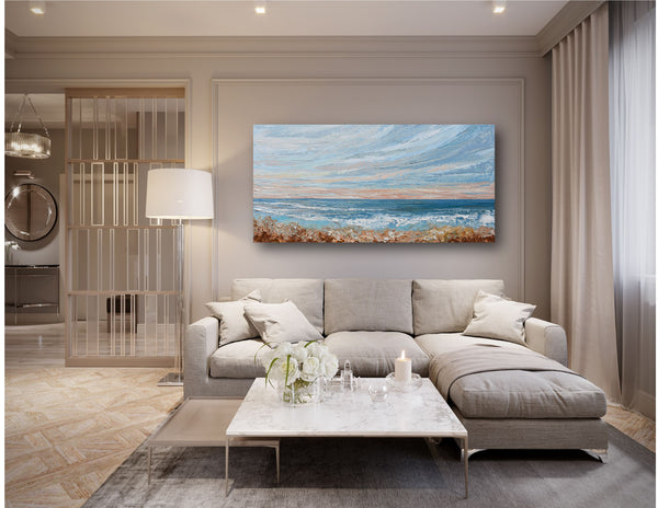 Morning Beach, 24"x48"