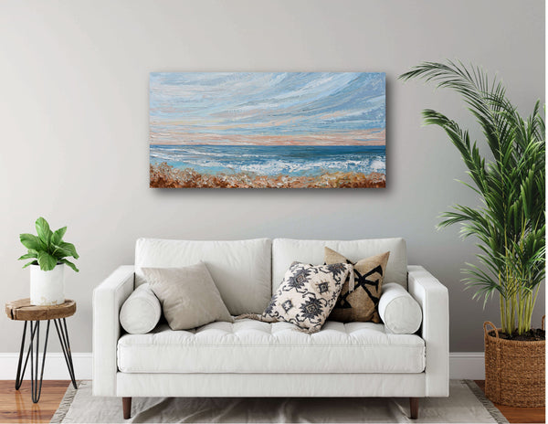 Morning Beach, 24"x48"