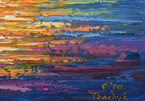 Vivid Sunset, 12"x12"