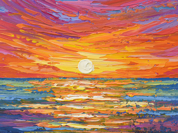 Vivid Sunset, 12"x12"