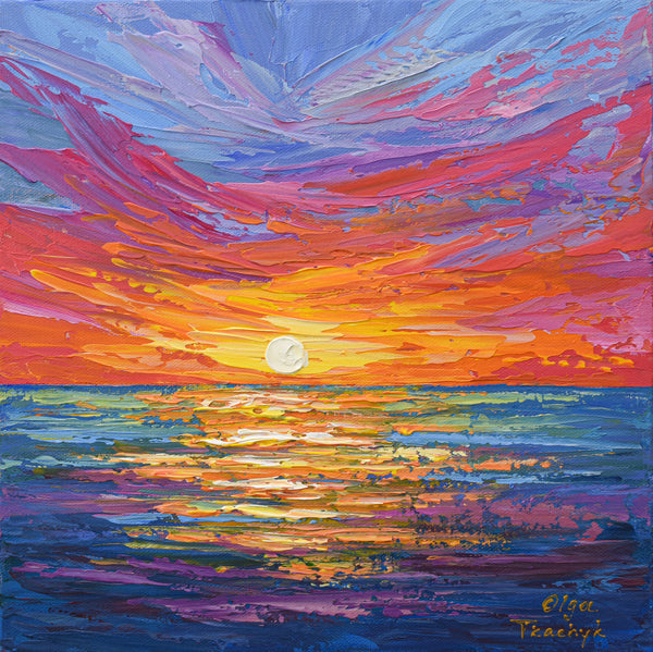 Vivid Sunset, 12"x12"
