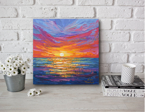 Vivid Sunset, 12"x12"