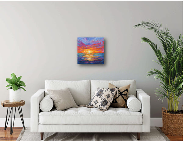 Vivid Sunset, 12"x12"