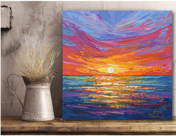 Vivid Sunset, 12"x12"