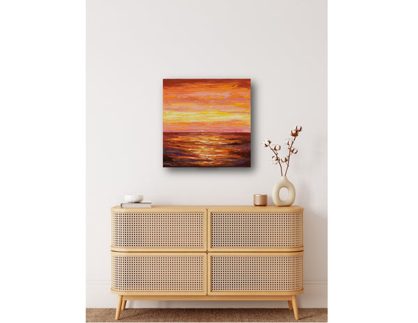 Warm Sunset, 24"x24"