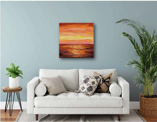Warm Sunset, 24"x24"