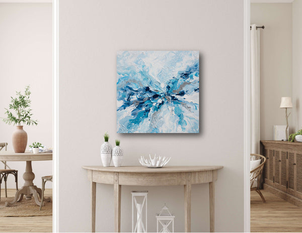 Whispering Blue, Acrylic on Canvas, 24"x24"