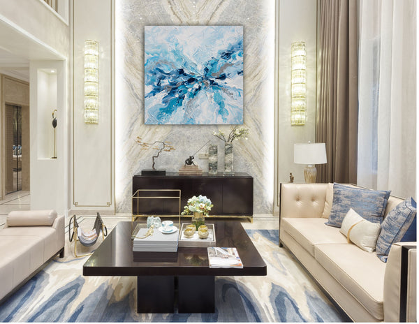 Whispering Blue, Acrylic on Canvas, 24"x24"