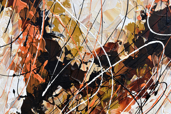 Fall is Here, Acrylic on Canvas, Abstract Artwork, 24"x48"