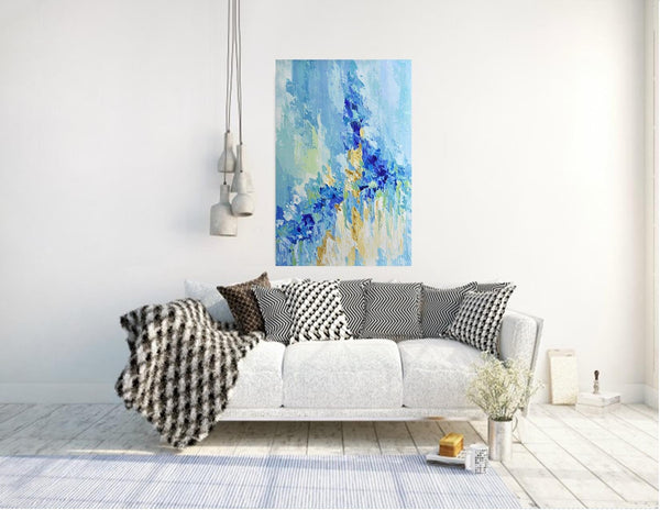 Blue Eternity, Original Painting on Canvas, Acrylic, 24"x36"