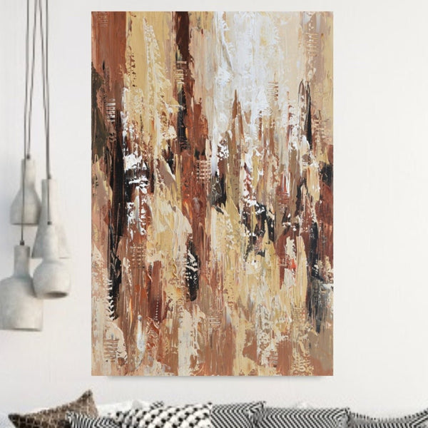 Modern Life, Abstract Acrylic Painting on Canvas, 24"x36"