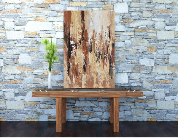 Modern Life, Abstract Acrylic Painting on Canvas, 24"x36"