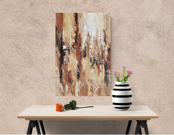 Modern Life, Abstract Acrylic Painting on Canvas, 24"x36"