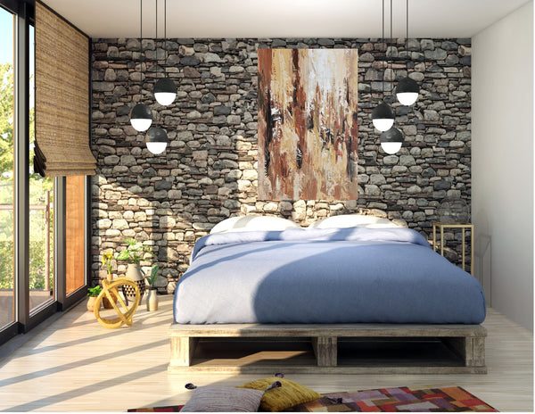 Modern Life, Abstract Acrylic Painting on Canvas, 24"x36"