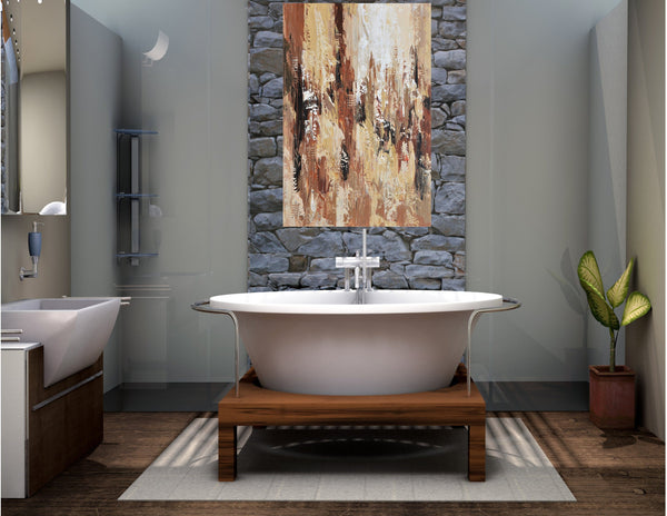 Modern Life, Abstract Acrylic Painting on Canvas, 24"x36"