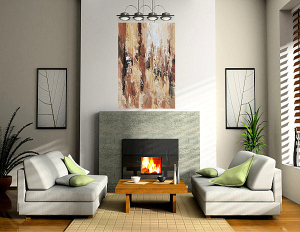 Modern Life, Abstract Acrylic Painting on Canvas, 24"x36"