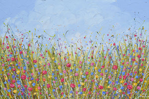 Colorful Flower Meadow, 24"x36"