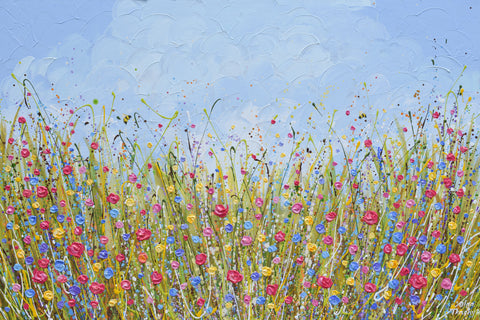 Colorful Flower Meadow, 24"x36"