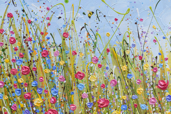 Colorful Flower Meadow, 24"x36"