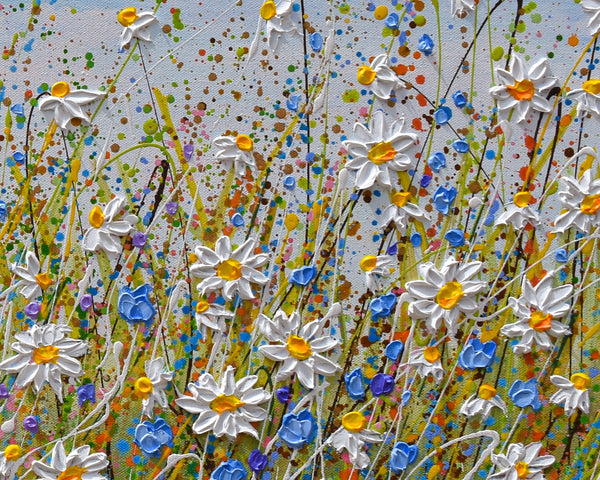 Daisies in July, 24"x48"