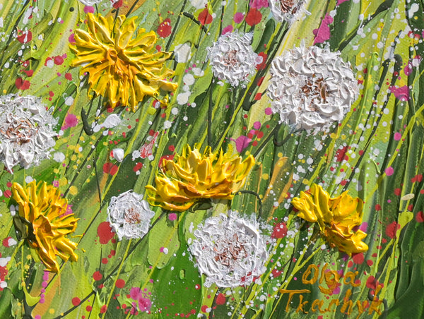 Dandelions, Acrylic on Canvas, 24"x18"