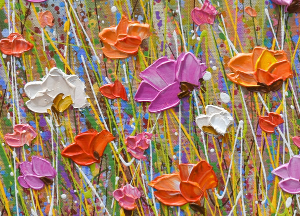 Floral Extravaganza, Acrylics on Canvas, 24"x24"