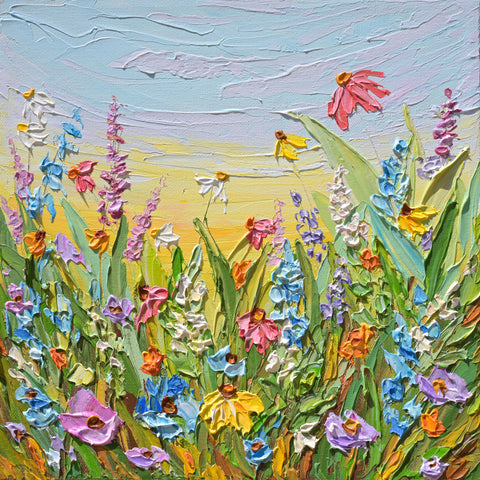 Flourish of Summer, 12"x12"
