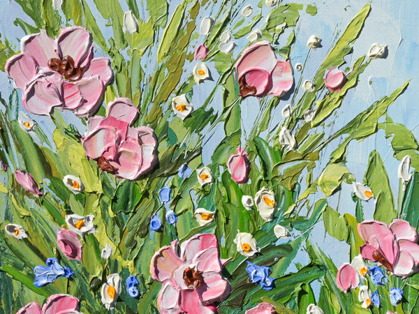 Flowers after the rain, Acrylics on Canvas, 24"x18"