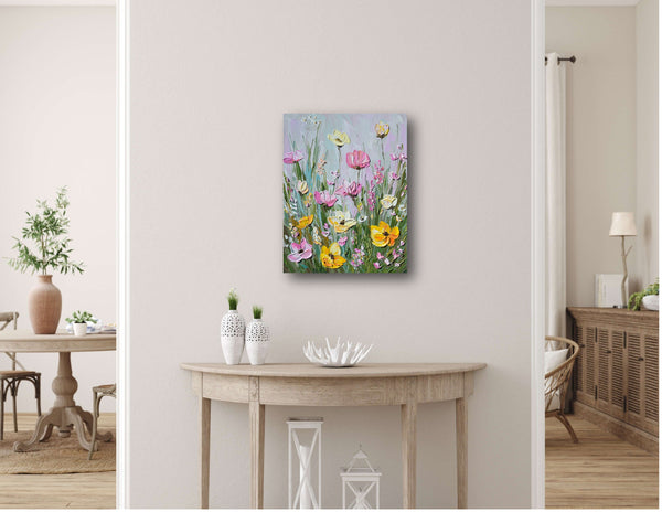 Pink Haze, acrylics on canvas, 11"x14"