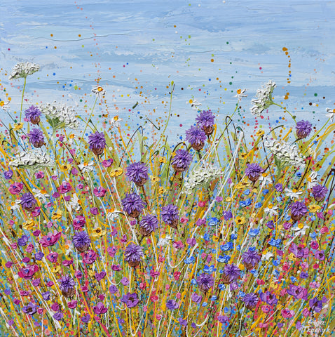 Purple Wildflowers, 24"x24"