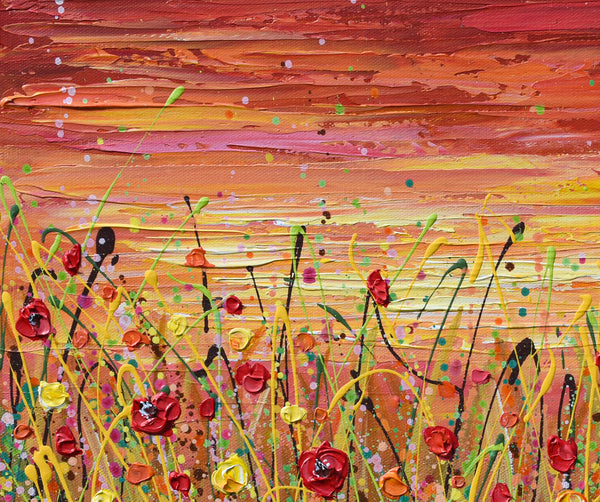 Red Poppies at Sunset, 16"x20"