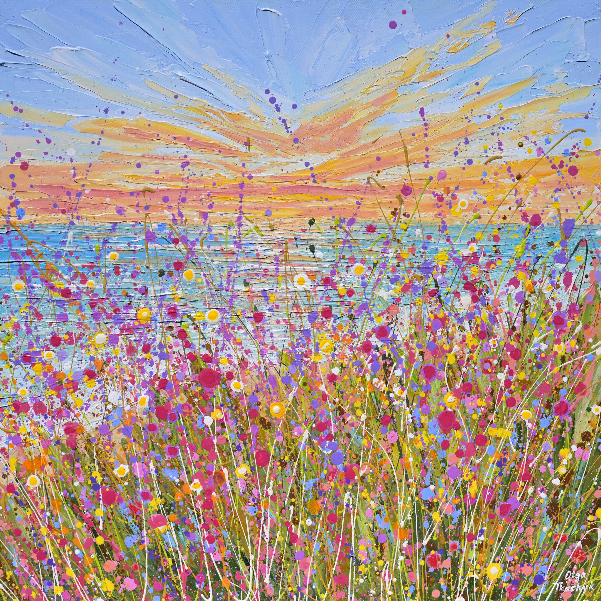 Impasto Floral Paintings – Olga Tkachyk Art