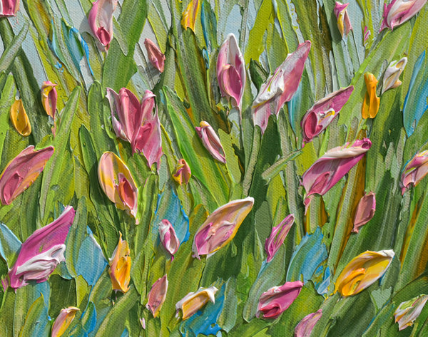 Spring Tulips, acrylics on canvas, 16"x20"