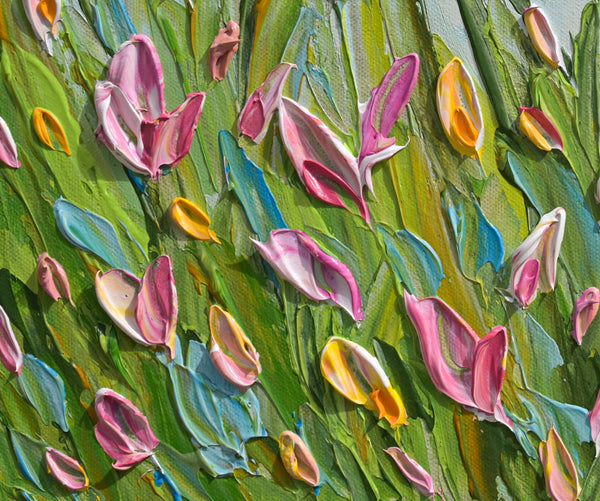 Spring Tulips, acrylics on canvas, 16"x20"