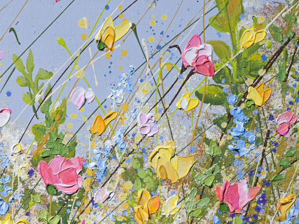 Stillness in Bloom, Acrylics on Canvas,  18"x24"