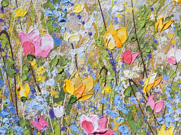 Stillness in Bloom, Acrylics on Canvas,  18"x24"