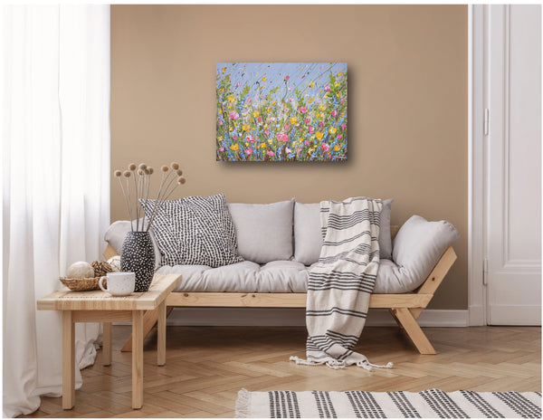 Stillness in Bloom, Acrylics on Canvas,  18"x24"