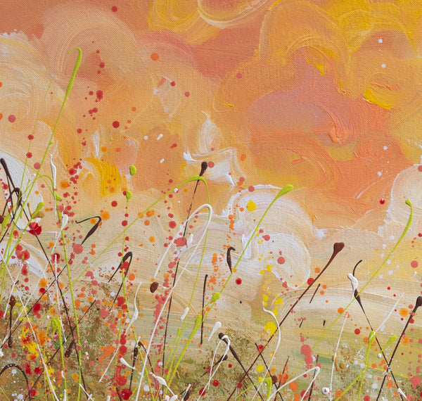 Sunset Clouds, Acrylic on Canvas, 24"x48"