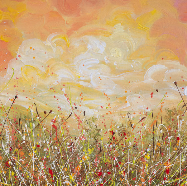 Sunset Clouds, Acrylic on Canvas, 24"x48"