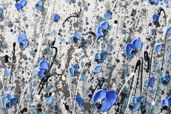 Blue Flowers, 24"x24"