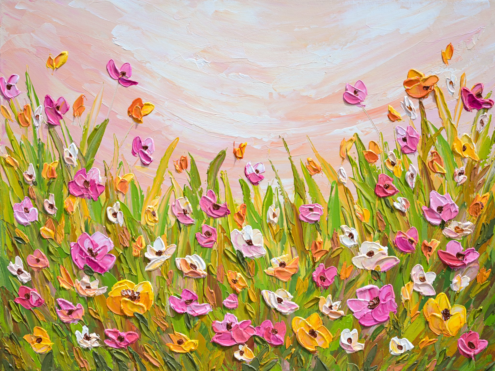 Blush Meadow Sunset, 18"x24"