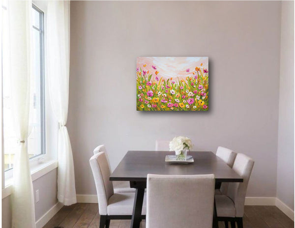 Blush Meadow Sunset, 18"x24"