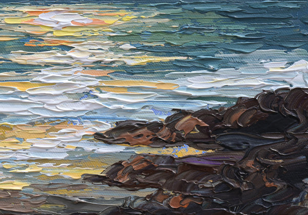 Coastal Calm, Acrylics on Canvas, 12"x12"