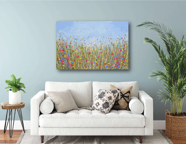 Colorful Flower Meadow, 24"x36"