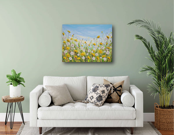 Dandelions, Acrylic on Canvas, 24"x18"