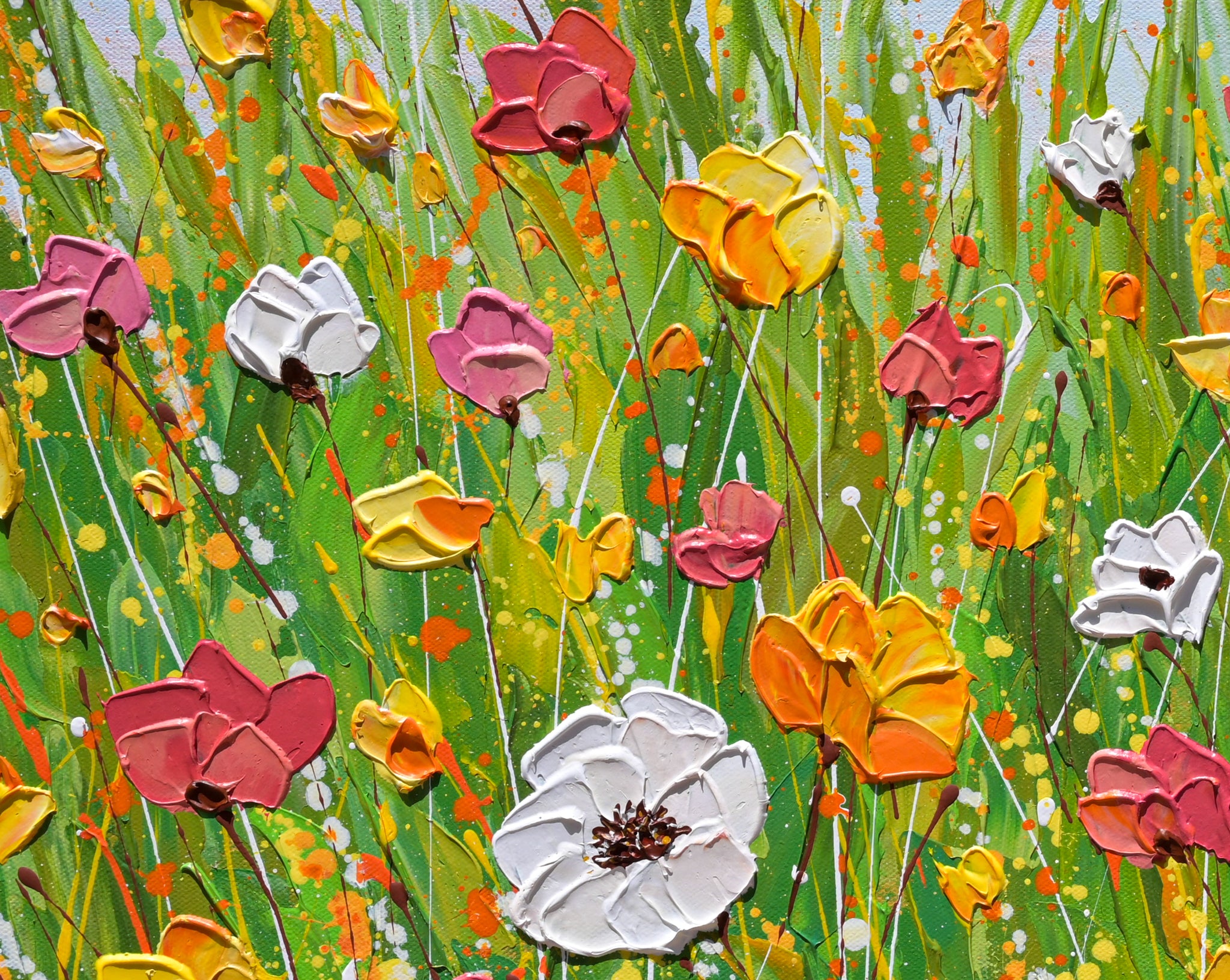 Flowers Garden, Acrylic on Canvas, 24
